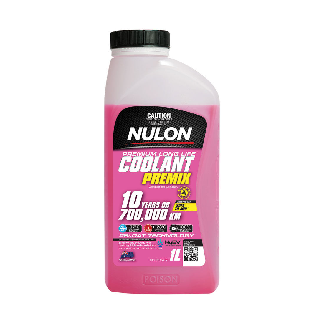 Nulon Pink Anti-Freeze / Anti-Boil Premix Coolant - 1 Litre, , scanz_hi-res