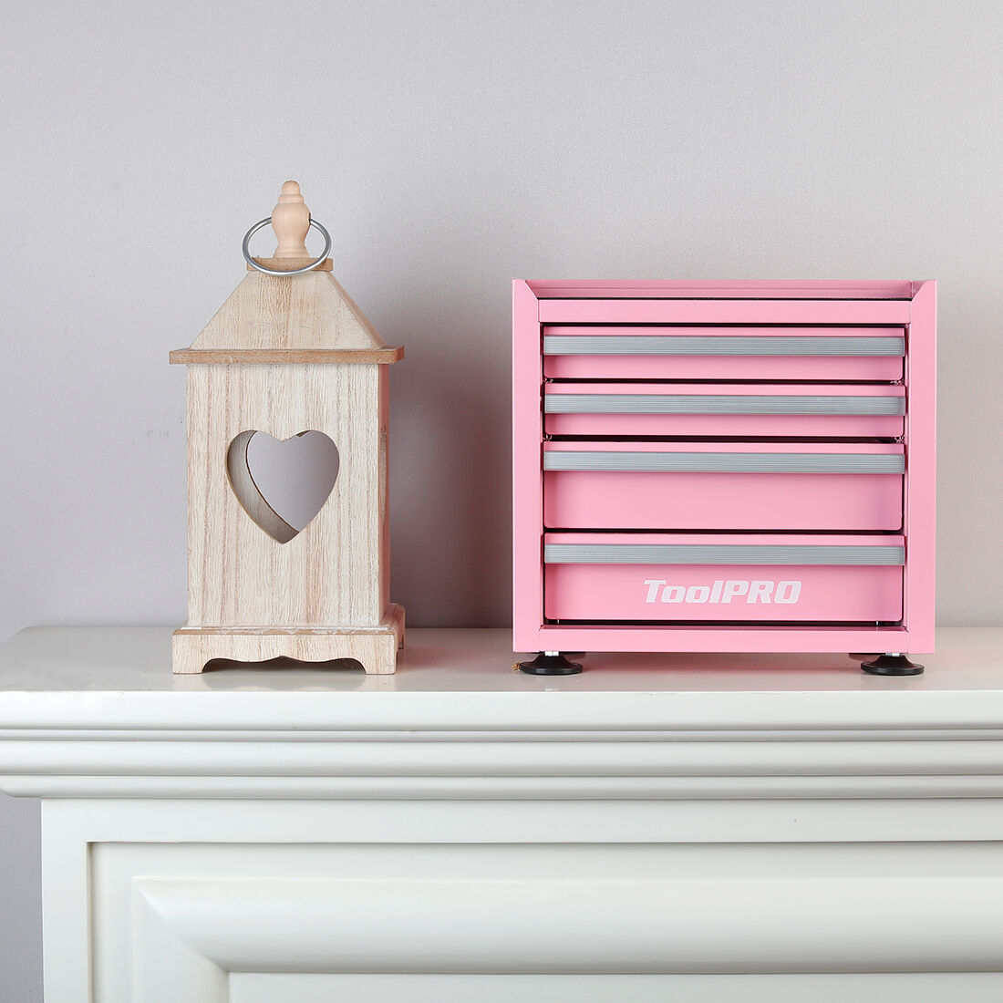 ToolPRO Mini Tool Cabinet 4 Drawer Pink, , scanz_hi-res