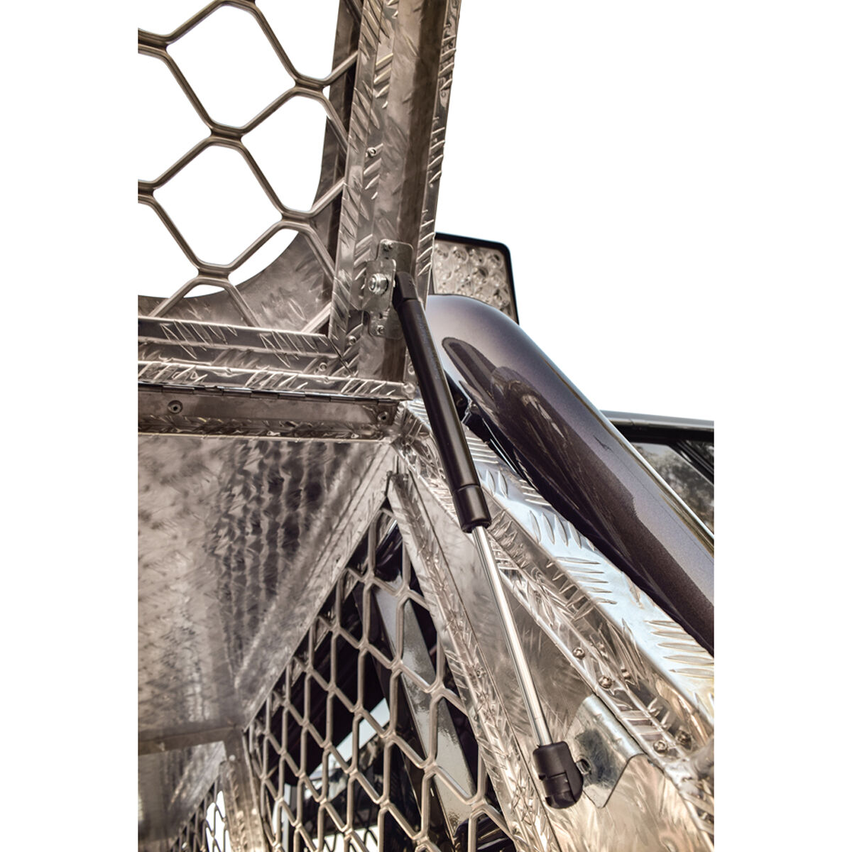 ToolPRO Dog Box - Modular, Aluminium Checker Plate, , scanz_hi-res