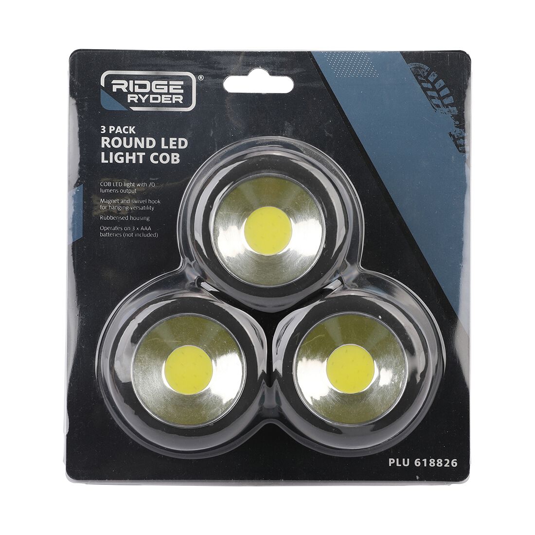 Ridge Ryder Cob Light LED Round 3pk, , scanz_hi-res