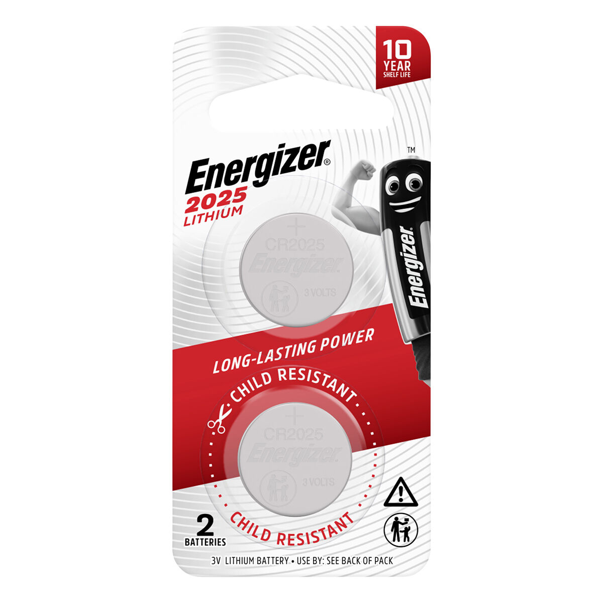 Energizer Lithium Coin Battery CR2025 2 Pack, , scanz_hi-res