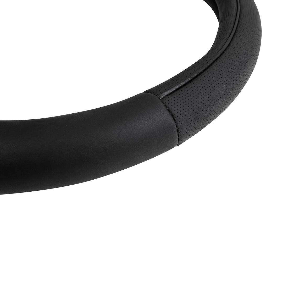 SCA Steering Wheel Cover - Leather Look, Black, 380mm, , scanz_hi-res