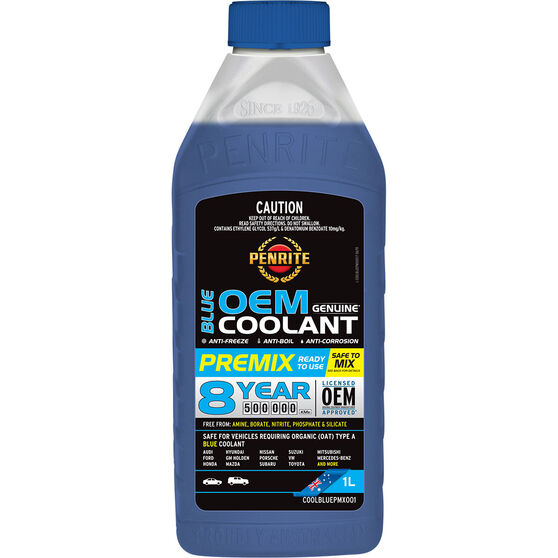 Penrite Blue Long Life Anti Freeze / Anti Boil Premix Coolant - 1L, , scanz_hi-res
