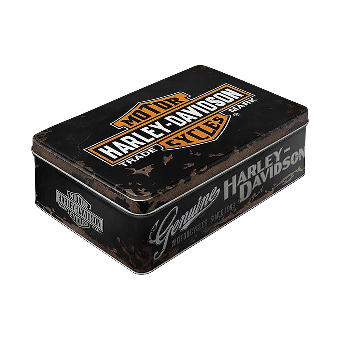 Nostalgic-Art Flat Tin Box with Separate Lid - Harley Davidson, , scanz_hi-res