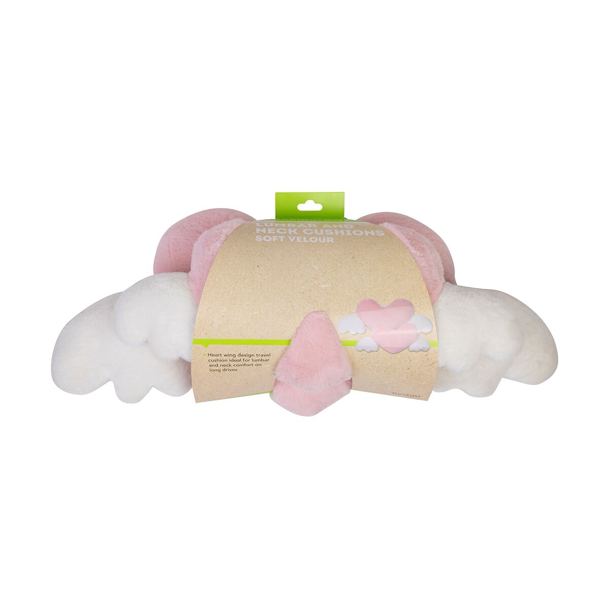 Cabin Crew Heart Wings Lumbar Cushion and Neck Cushion Pack, , scanz_hi-res