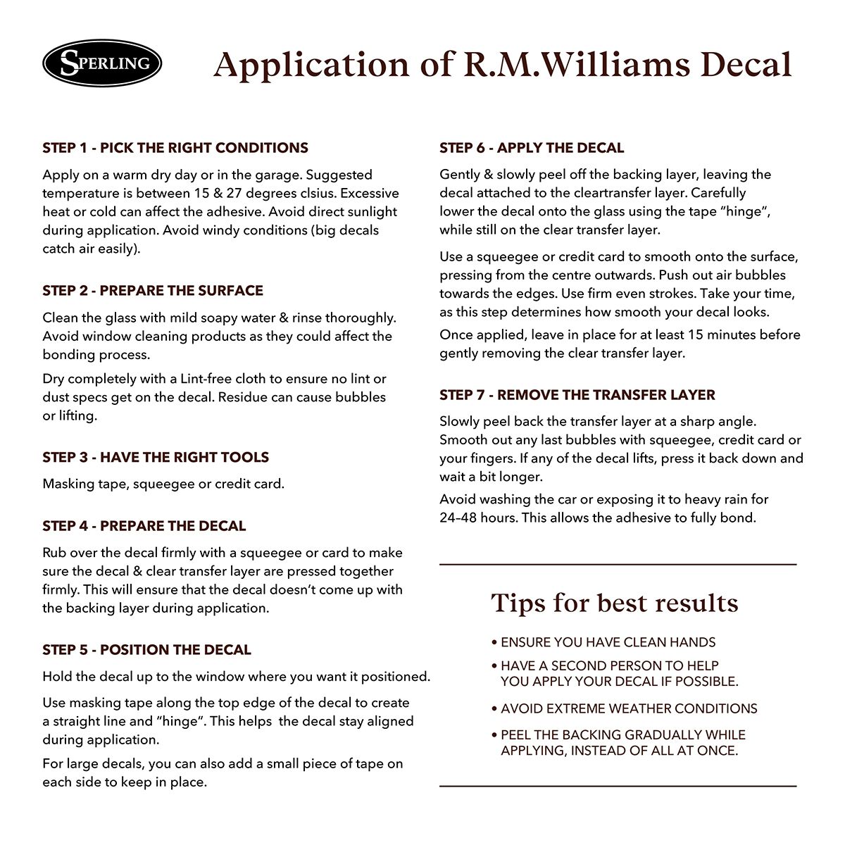 R.M.Williams Tan Longhorn Sticker, , scanz_hi-res