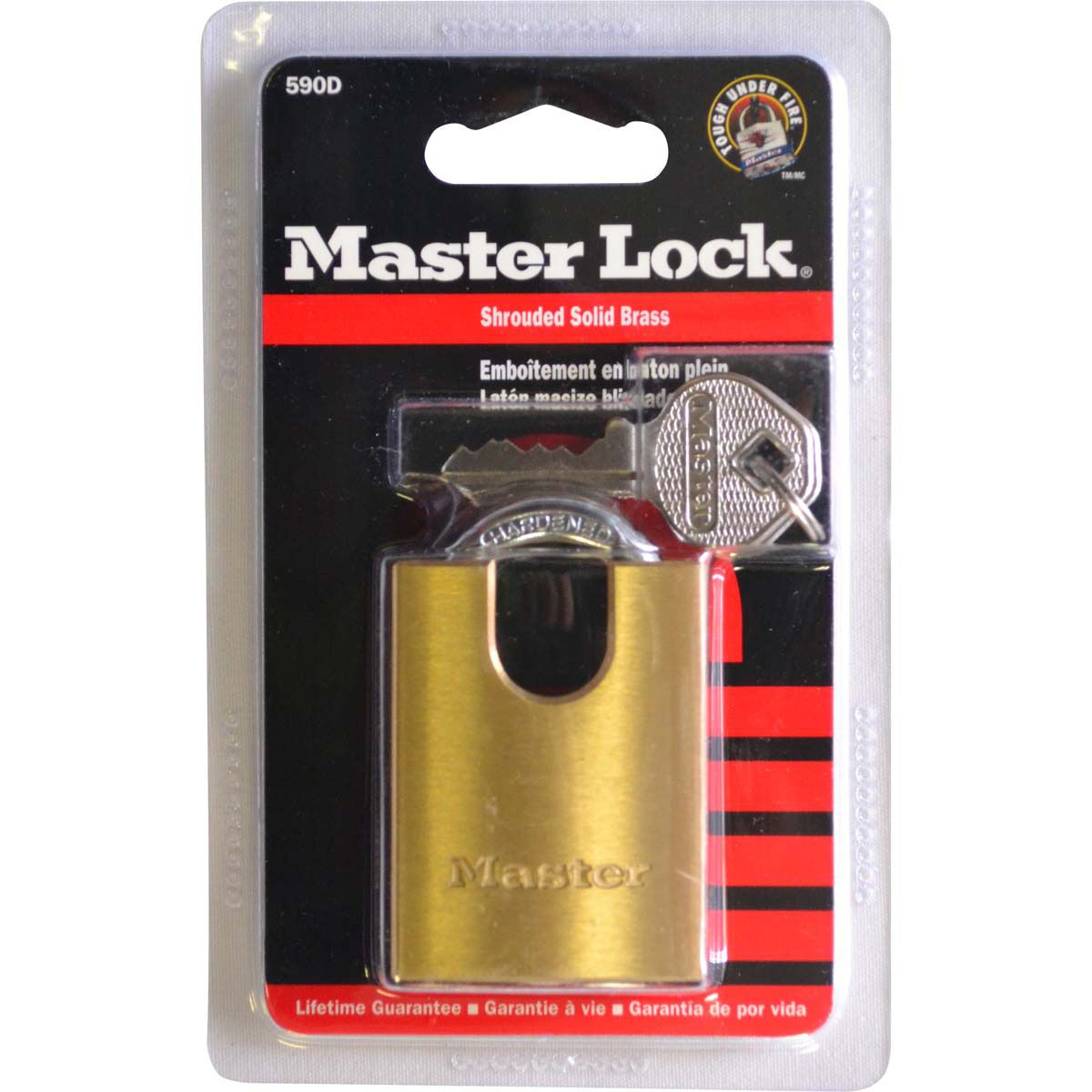 Master Lock Padlock - Shrouded Brass, 40mm, , scanz_hi-res