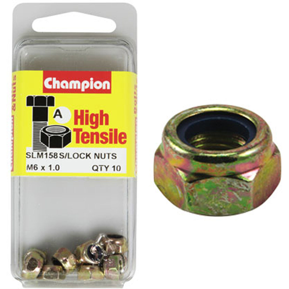 Champion High Tensile Nylon Nuts SLM158, M6x1.00, , scanz_hi-res