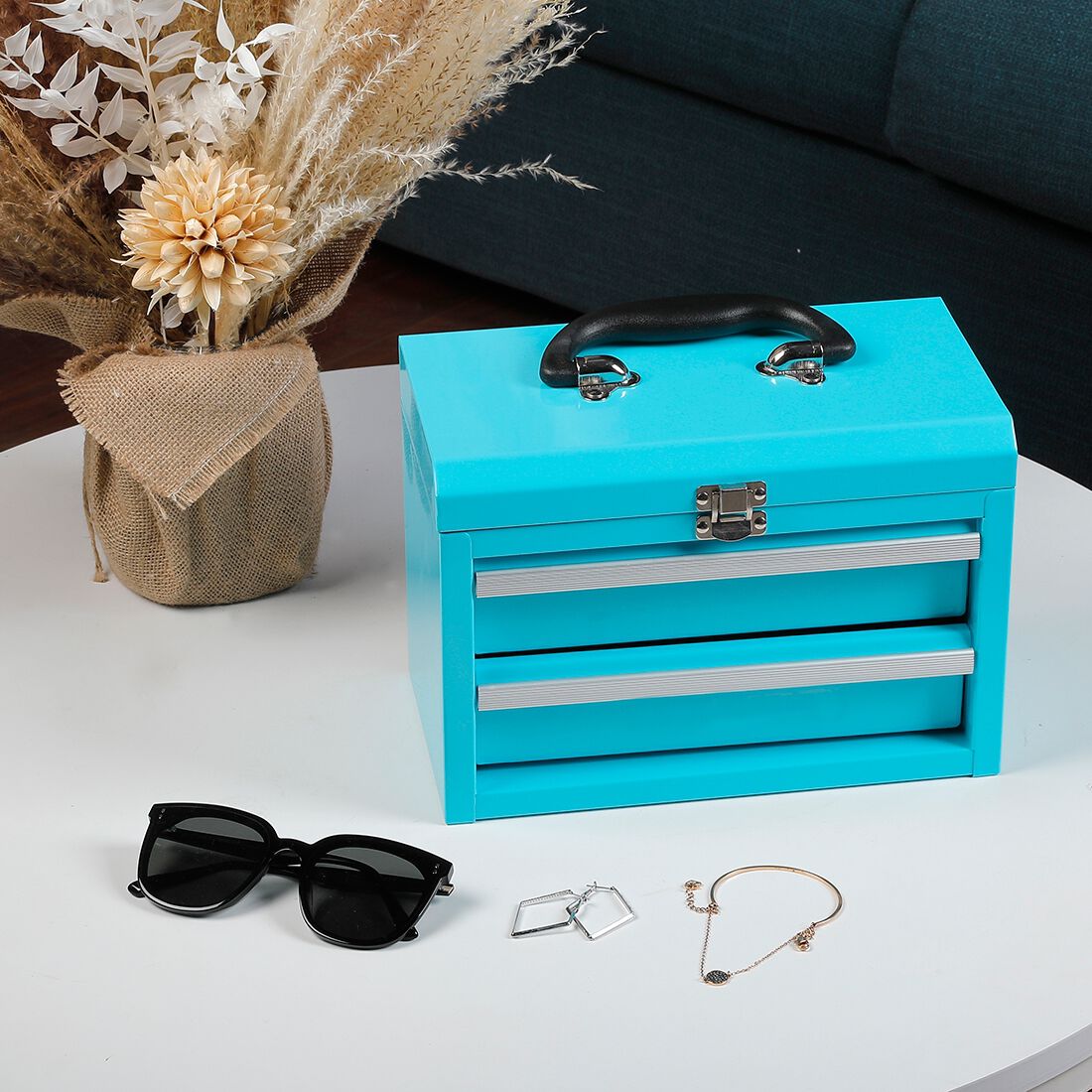 ToolPRO Sky Blue Mini Tool Chest With Handle, , scanz_hi-res