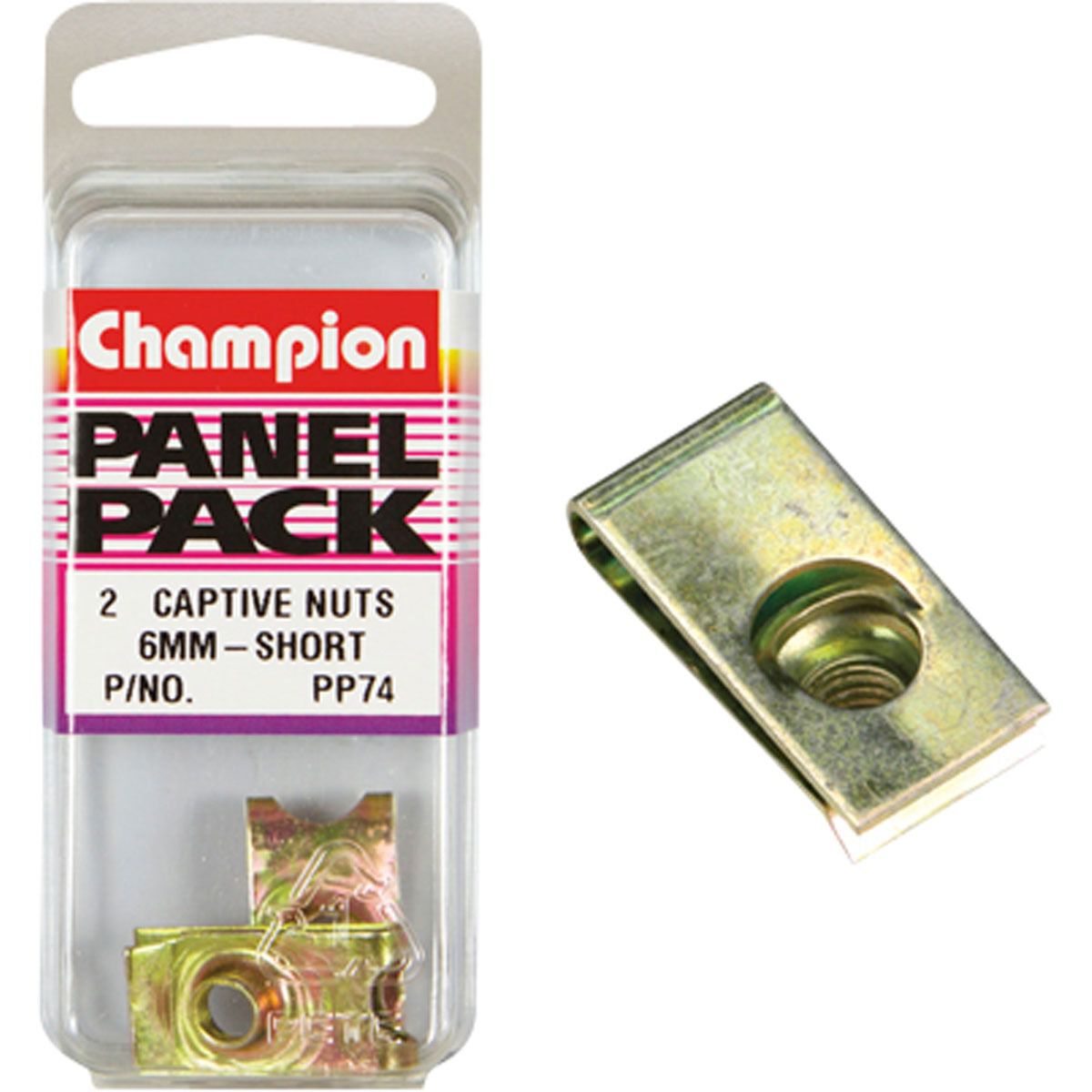 Champion Short Captive Nuts - 6mm, PP74, , scanz_hi-res