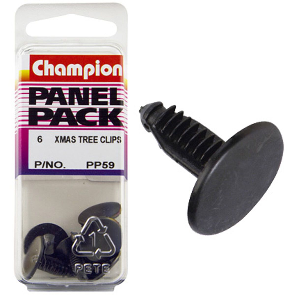 Champion Panel Pack Christmas Tree Clips PP59, Black, , scanz_hi-res