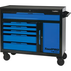 ToolPRO Neon Tool Cabinet Blue 6 Drawer 42 Inch, , scanz_hi-res