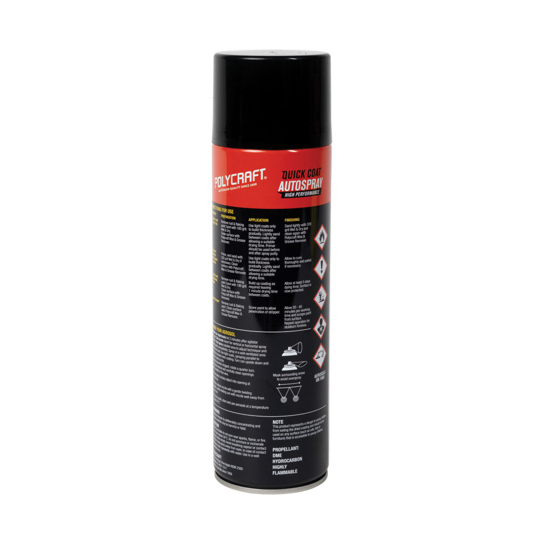 Polycraft Acrylic Gloss Black 400g, , scanz_hi-res