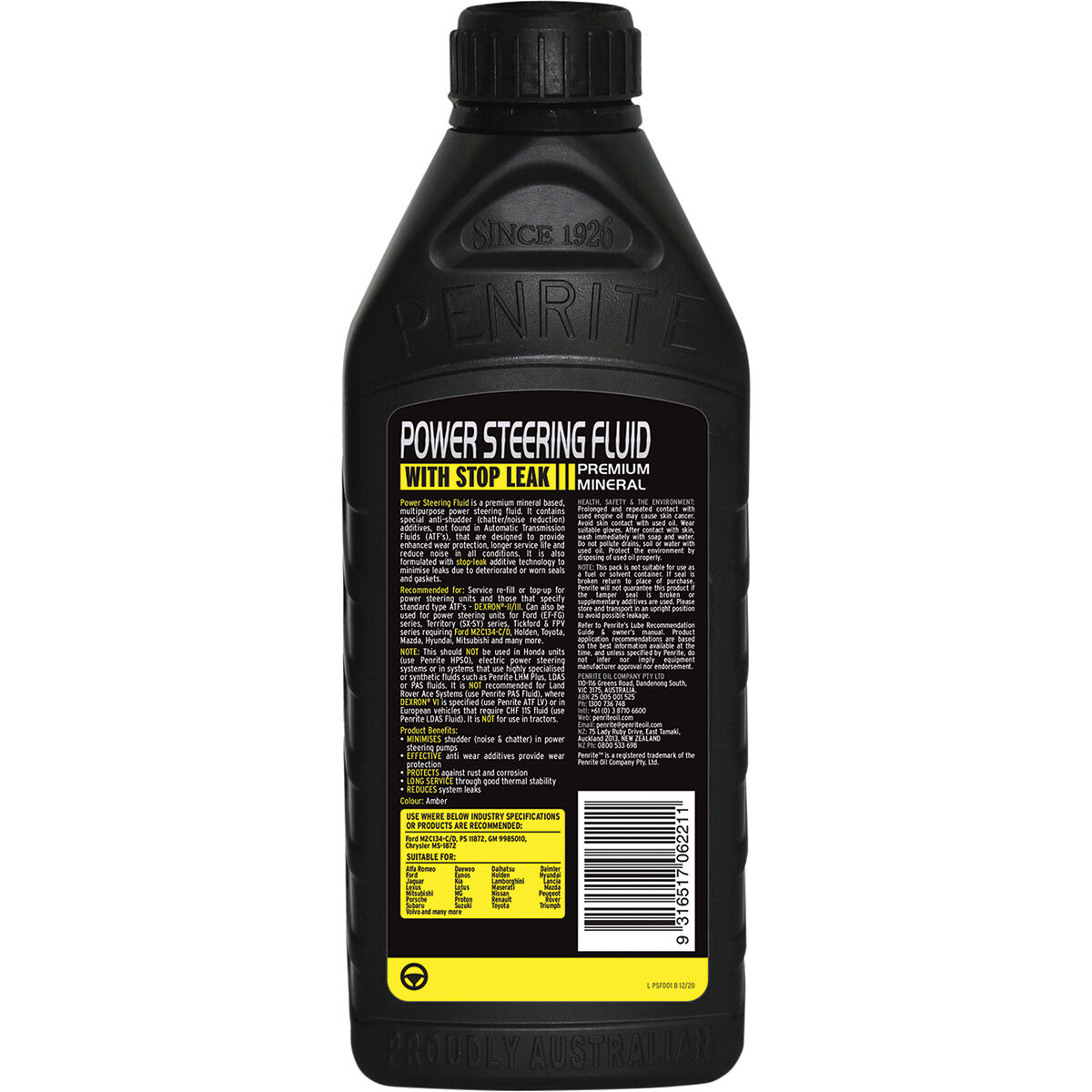 Power Steering Fluid & Stop Leak - 1 Litre, , scanz_hi-res