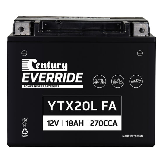 Century Powersports Small Engine Battery YTX20L-FA, , scanz_hi-res