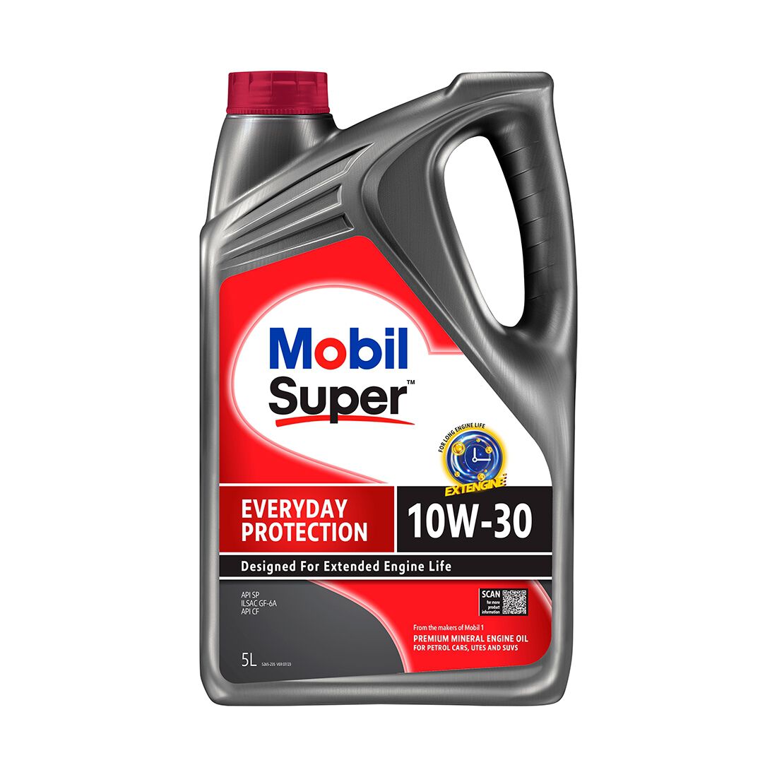 Mobil Super Everyday Protection Engine Oil - 10W-30, 5 Litre, , scanz_hi-res