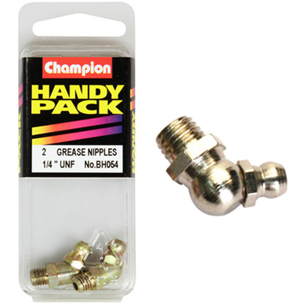 Champion Handy Pack Grease Nipples BH054, 1/4" UNF, 45&deg;, , scanz_hi-res