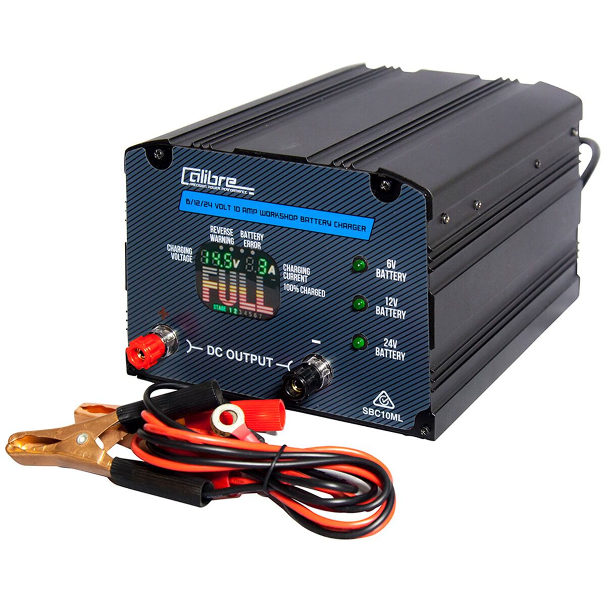 Calibre 6V 12V 24V 10 Amp Battery Charger Supercheap Auto New