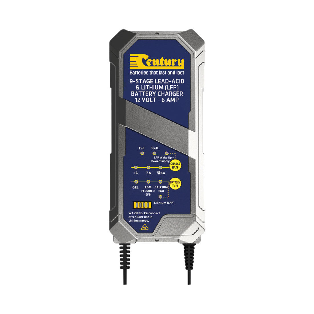 Century CC1206-XLi 12V 1/3/6A 9 Stage Battery Charger, , scanz_hi-res