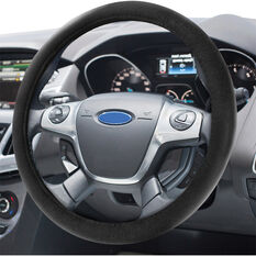 Dickies Repreve Ramone Brushed Poly Steering Wheel Cover Black 380mm Diameter, , scanz_hi-res