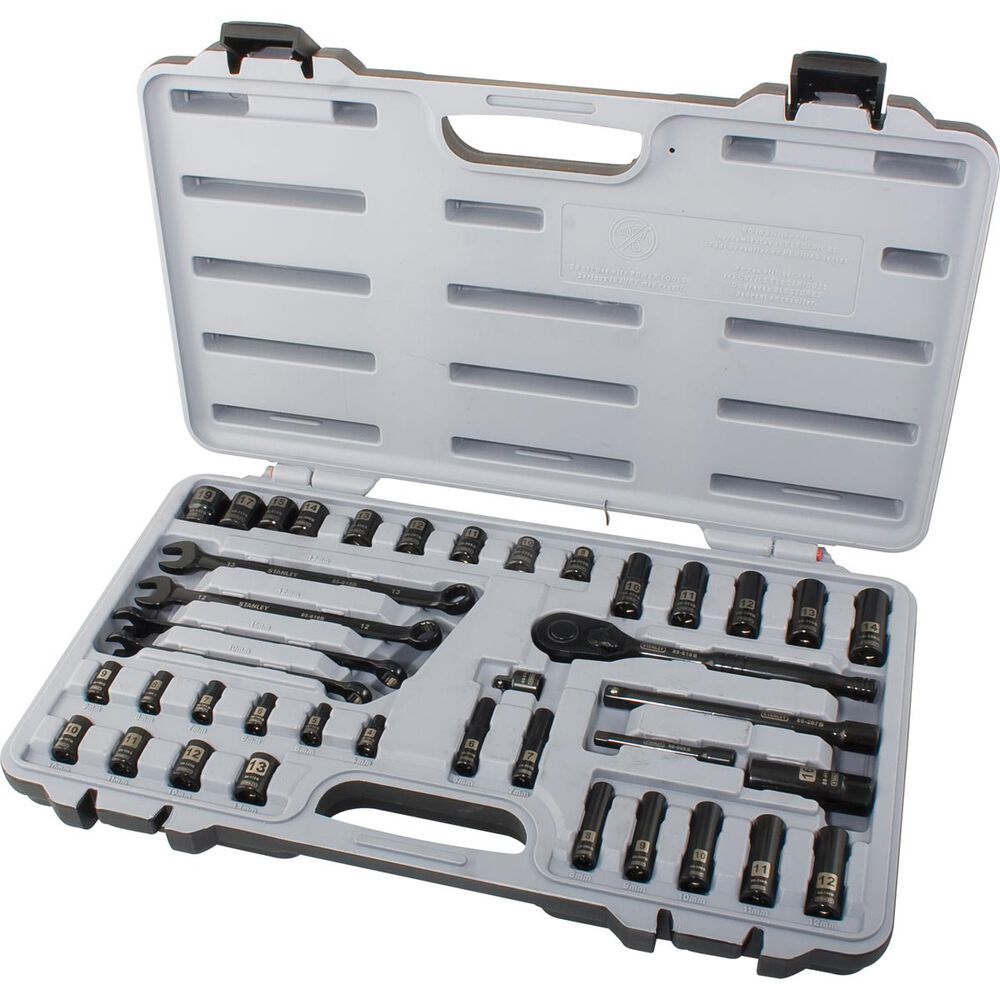 Stanley Socket Set 1/4" & 3/8" Drive Metric 40 Piece Supercheap Auto