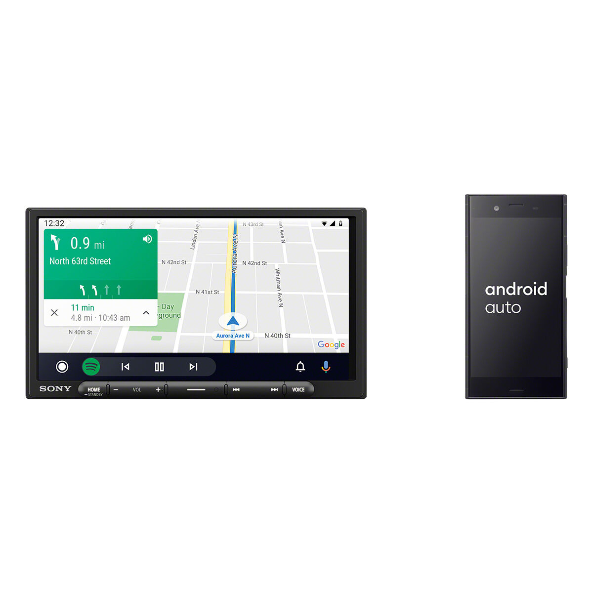 Sony XAV-AX4000 Double DIN Wireless Apple CarPlay & Android&trade; Auto Head Unit, , scanz_hi-res