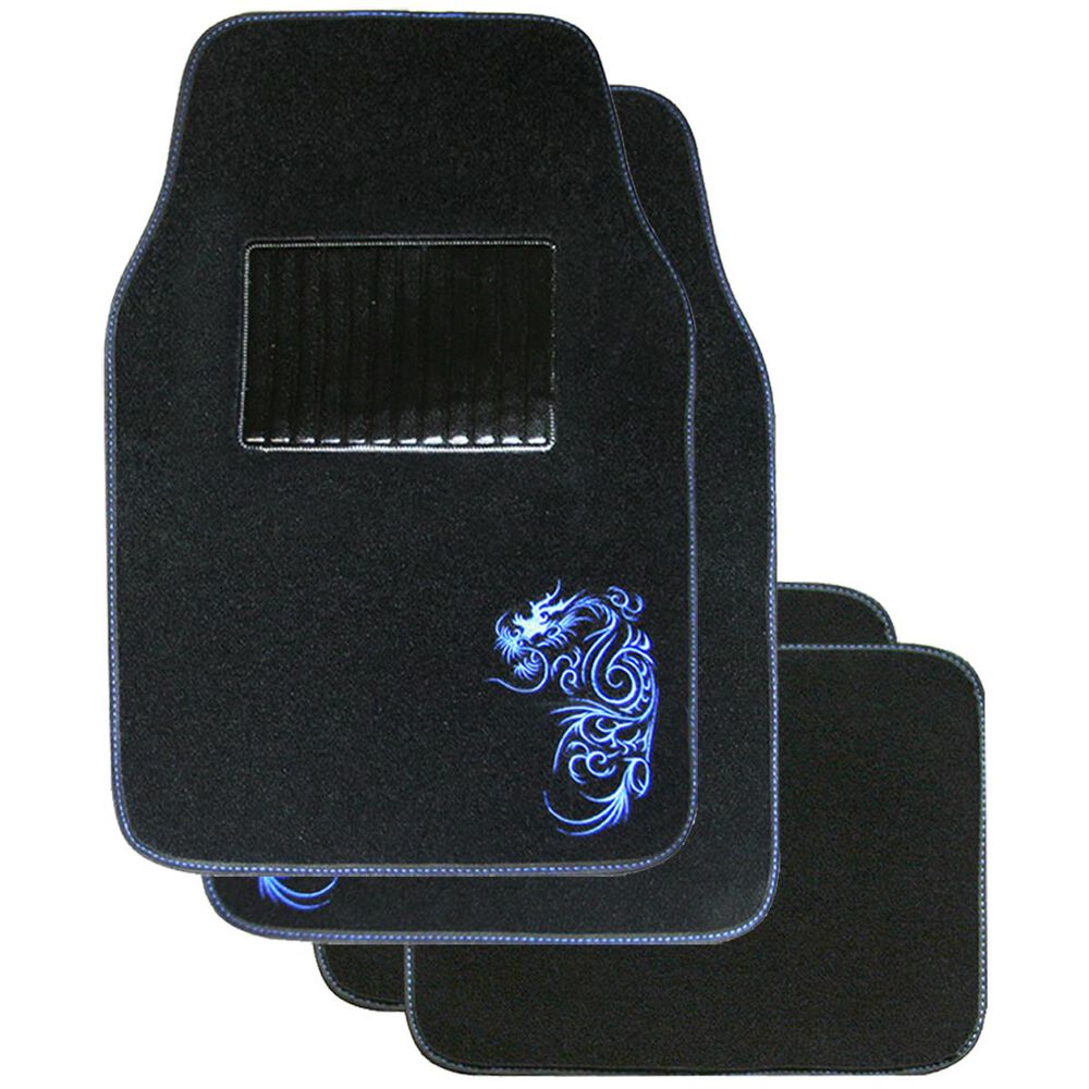Dragon Car Floor Mats 4 Pack - Carpet, Blue | Supercheap Auto New Zealand