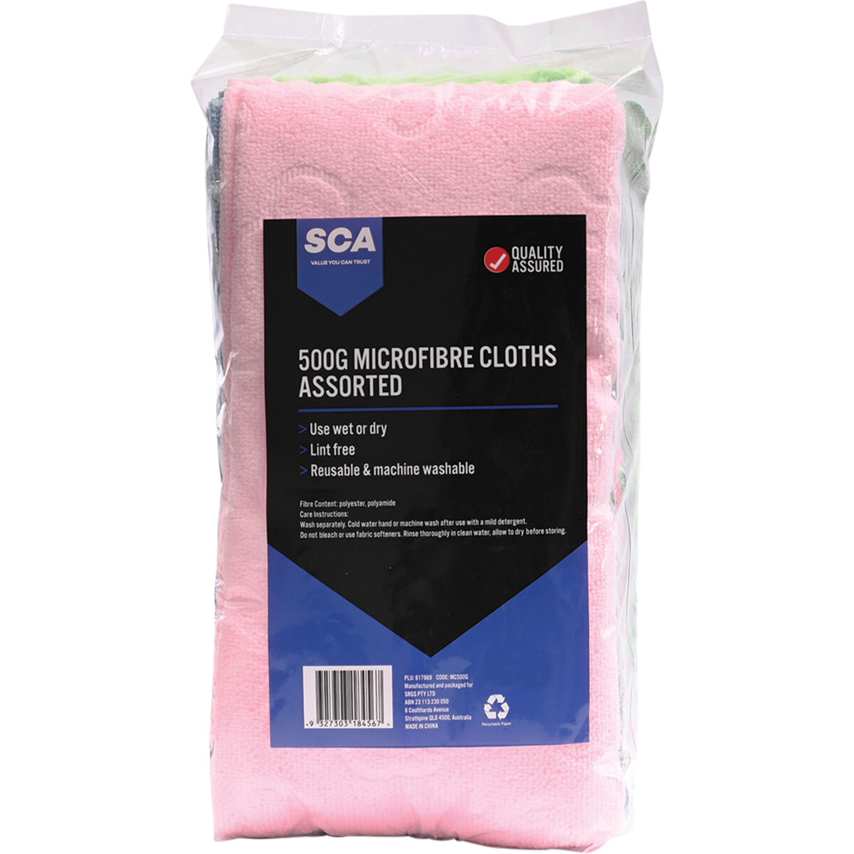 SCA Microfibre Cloth Assorted Pack 500g, , scanz_hi-res