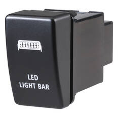 Narva OE Style Switch - Suits Holden Colorado 08-13 / Isuzu D-Max 09-13, Driving Light Bar, Push On/Off, Blue LED, 63326BL, , scanz_hi-res
