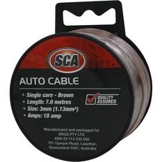 SCA Automotive Cable - Single Core, 10 Amp 3mm x 7m, Brown, , scanz_hi-res