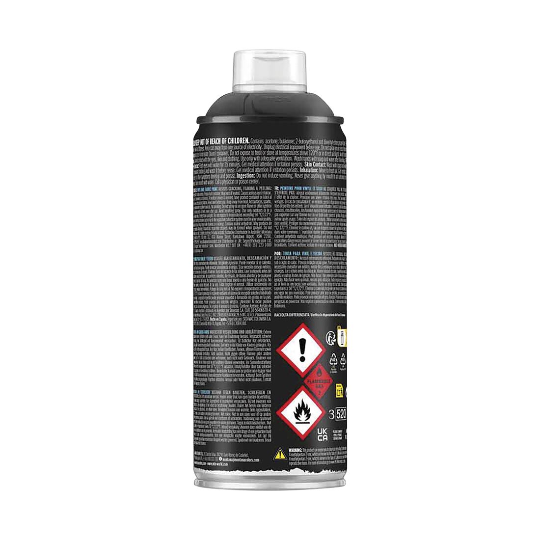 MTN PRO Vinyl & Fabric Paint Black Glossy 400ml Spray Paint, , scanz_hi-res