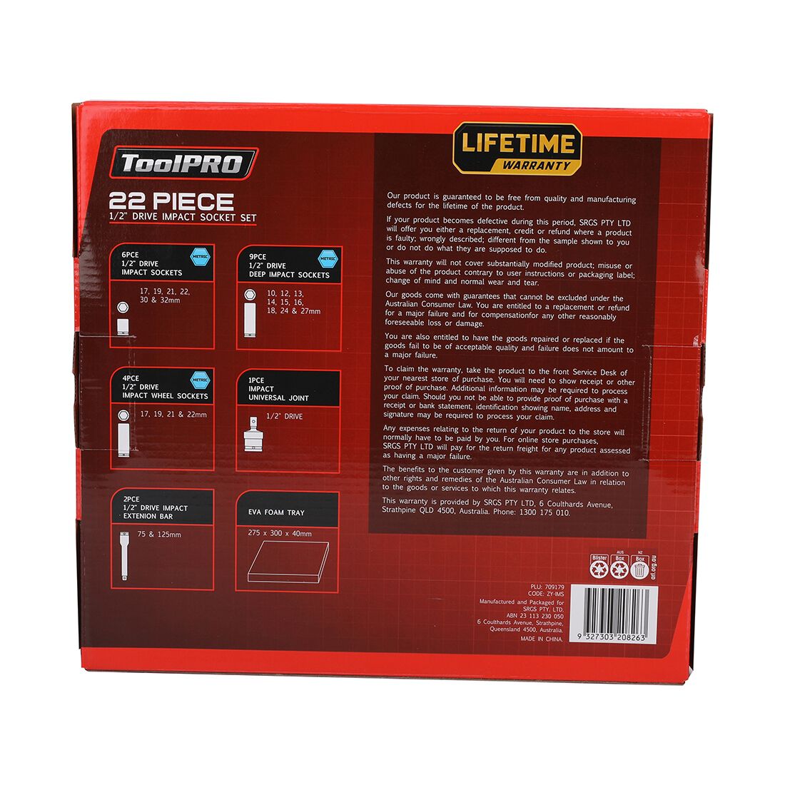 ToolPRO EVA 1/2" Impact Socket Set 22 Piece, , scanz_hi-res