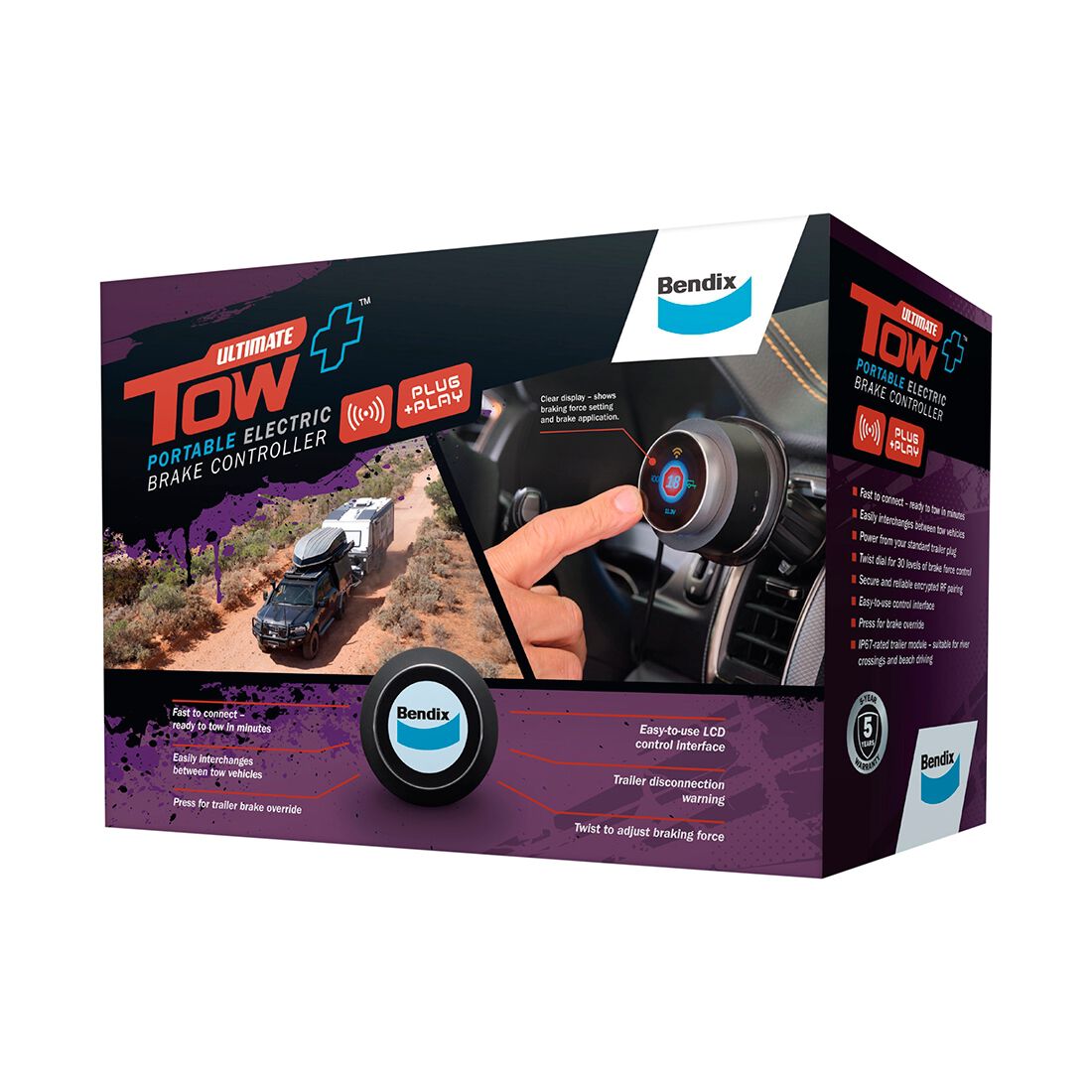 Bendix Ultimate Tow+ Portable Brake Controller, , scanz_hi-res