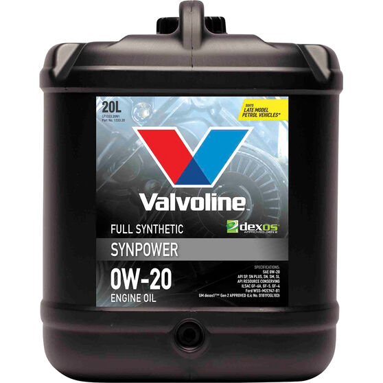 Valvoline Synpower Engine Oil 0W-20 20 Litre, , scanz_hi-res