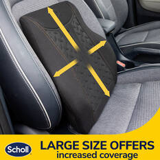 Scholl Copper Infused Memory Foam Black/Orange Lumbar Cushion, , scanz_hi-res