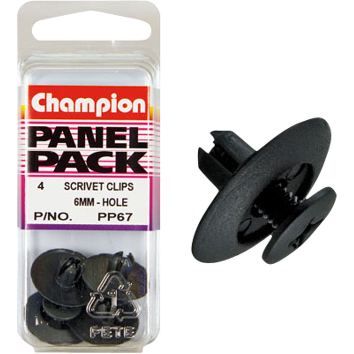 Champion Scrivet Clips - 6mm, PP67, Panel Pack, , scanz_hi-res
