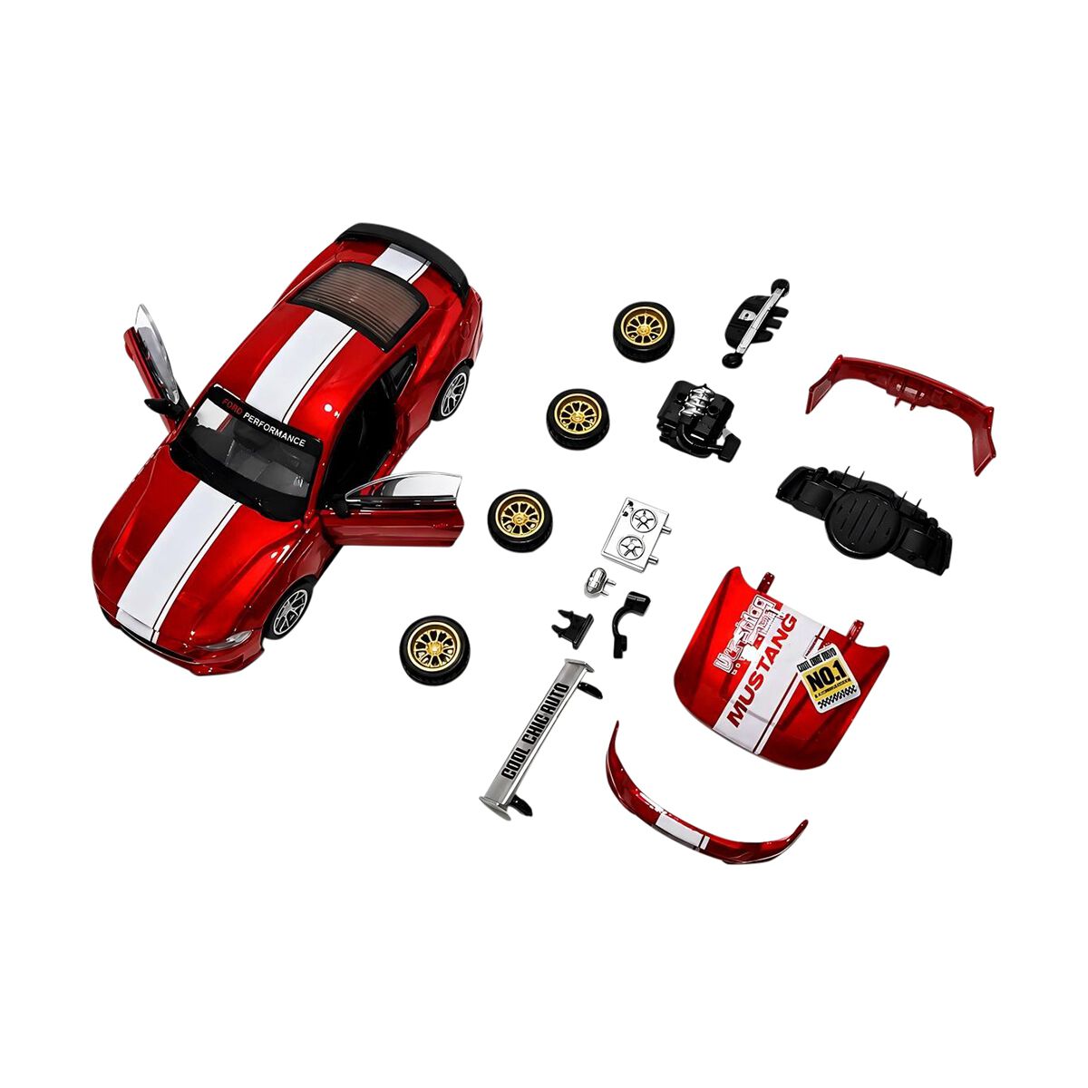 Ford Mustang GT 1:42 Die Cast Turner Car Red, , scanz_hi-res