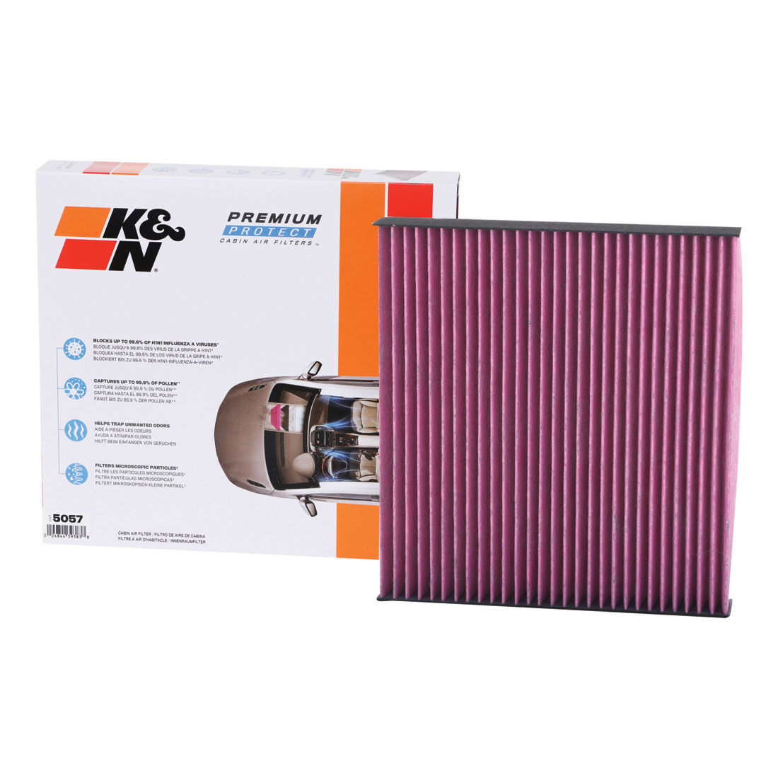 K&N Premium Disposable Cabin Air Filter - DVF5057, , scanz_hi-res
