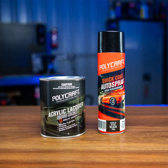 Polycraft Acrylic Gloss Black 400g, , scanz_hi-res