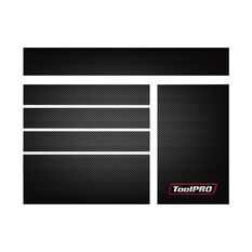 ToolPRO Tool Cabinet Magnet Fascia Set - Black Carbon Fibre, Suits 41" Cabinet, , scanz_hi-res