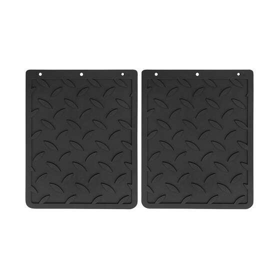 SCA PVC Mudflap Checkerplate 280x350mm Pair, , scanz_hi-res