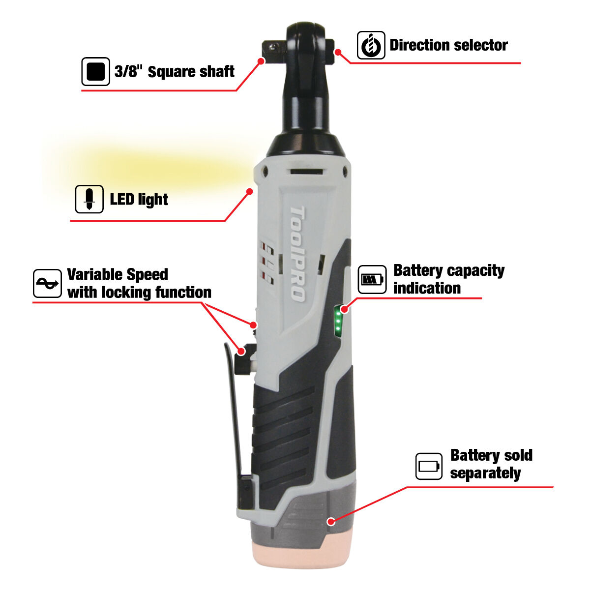 ToolPRO Ratchet Wrench Skin 12V Supercheap Auto New Zealand