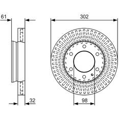 Bosch Disc Brake Rotor - Single, BD2266, , scanz_hi-res
