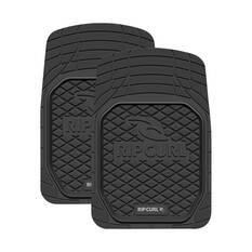 Rip Curl Logo Floor Mats PVC Black Front Pair, , scanz_hi-res