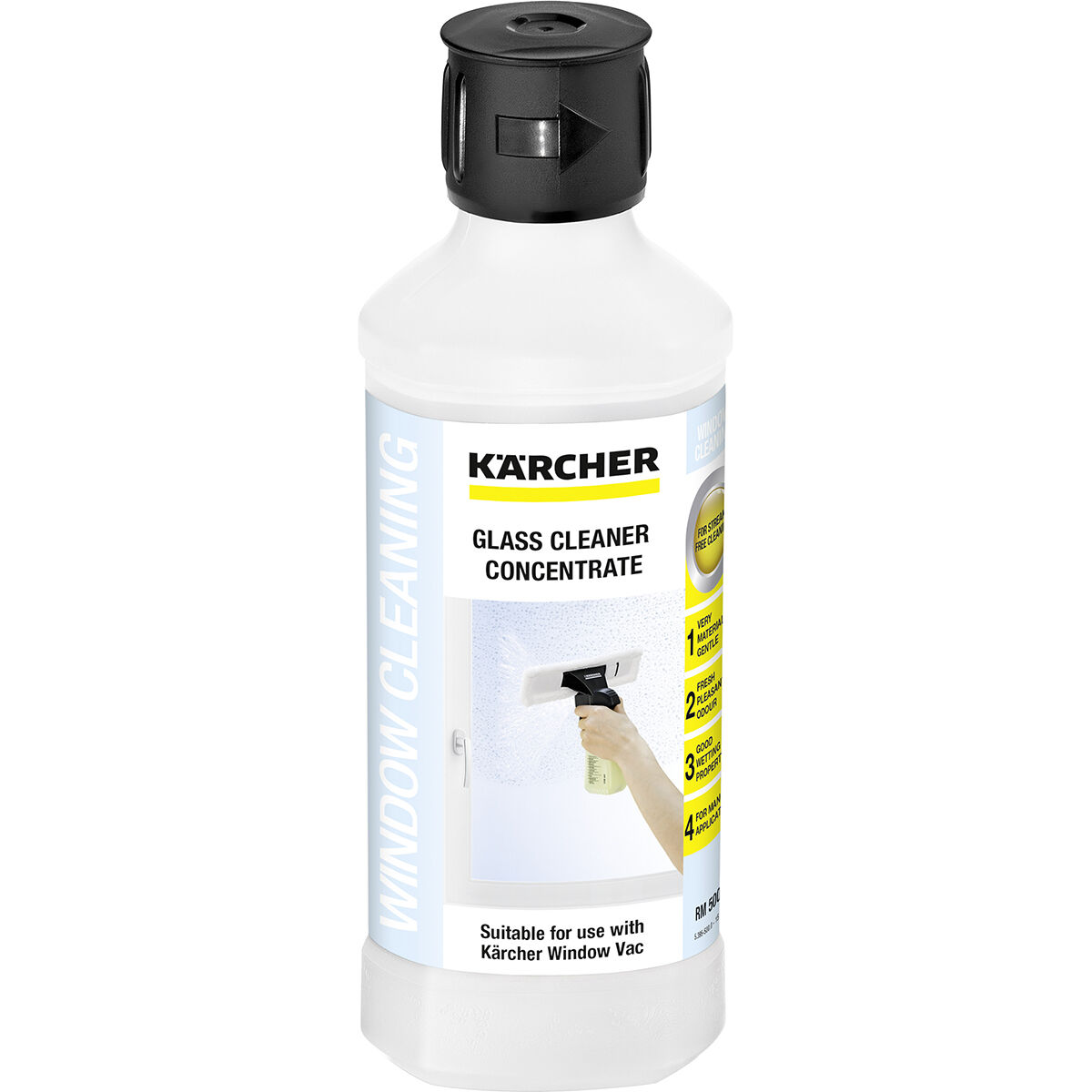 Karcher Window Vac Glass Cleaner Concentrate 500mL, , scanz_hi-res