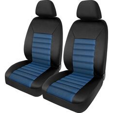 SCA Memory Foam Seat Cover - Blue Adjustable Headrests Front Pair Size 30, , scanz_hi-res