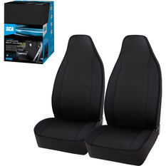 SCA Jacquard Seat Covers Black Built-In Headrests Airbag Compatible, , scanz_hi-res