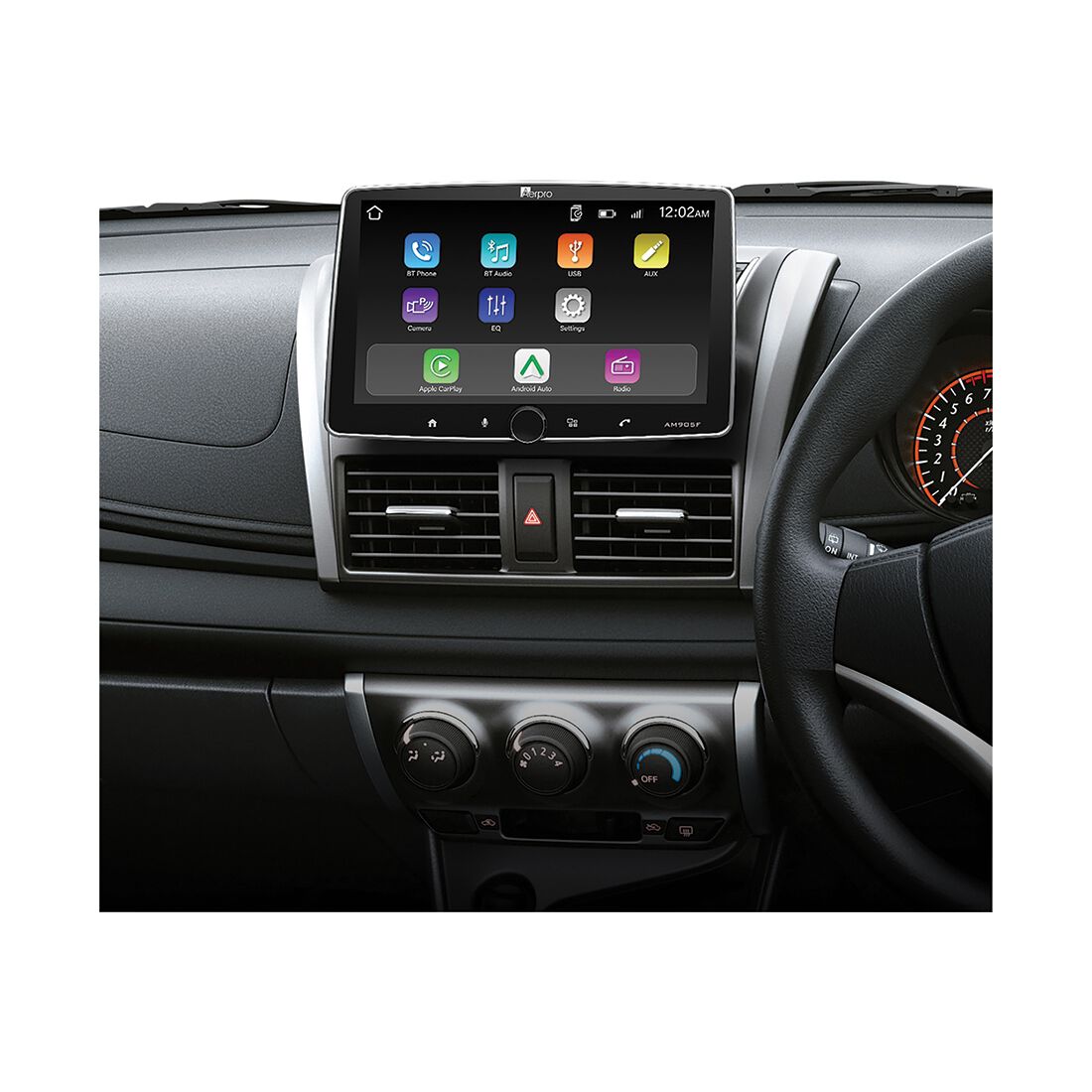 Aerpro 9" Floating Screen Apple CarPlay & Android Auto Head Unit, , scanz_hi-res