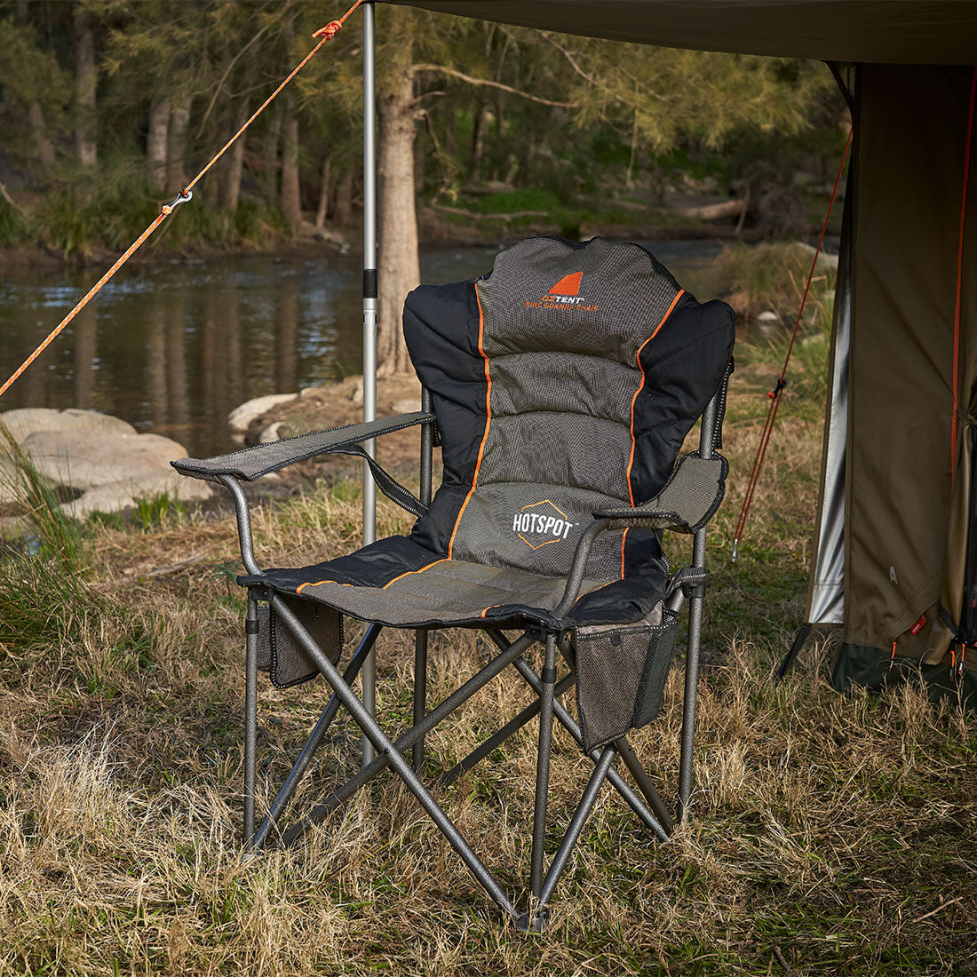 Oztent King Goanna Hotspot Camp Chair 200kg, , scanz_hi-res