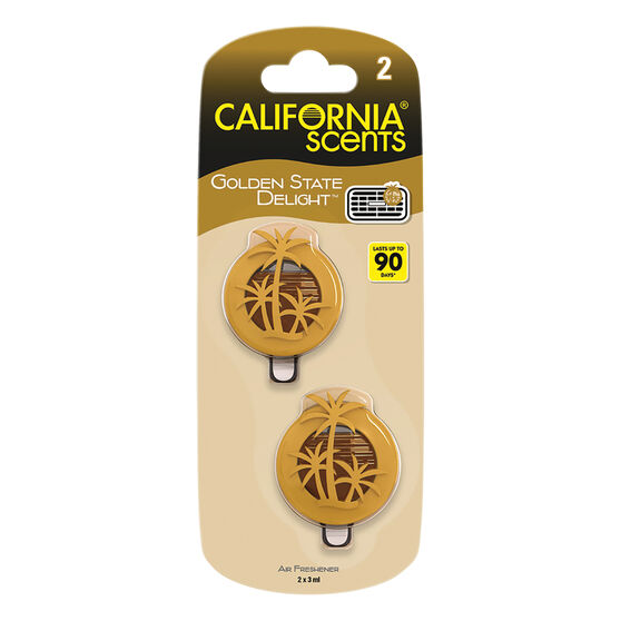 California Scents Mini Diffuser Air Freshener Gold State Delight 2 Pack, , scanz_hi-res